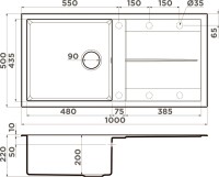 Комплект Мойка Omoikiri Sumi 100-GR leningrad grey + Измельчитель Nagare slim 500