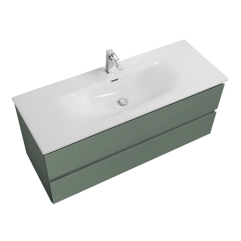 Тумба с раковиной BelBagno Kraft 120 подвесная, матовая еловая, раковина bb-8099-120