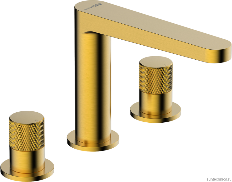 Смеситель для раковины Wasserkraft Schunter 8235 матовое золото PVD