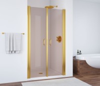 Душевая дверь в нишу Vegas Glass E2P 95 09 05 профиль золото, стекло бронза