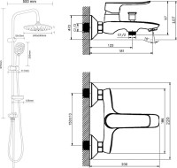 Душевая стойка Agger Nice A2595000 Душевая стойка Agger Nice A2595000