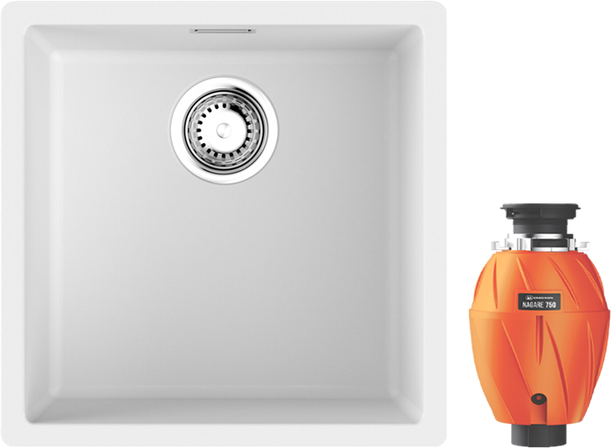 Комплект Мойка Omoikiri Yamakawa 45T-Integra-WH белый + Измельчитель Nagare 750