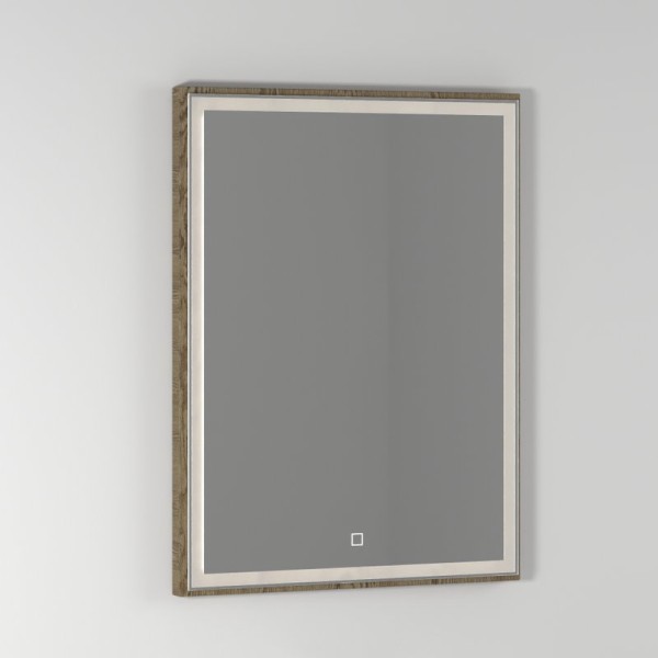 Зеркало Vod-Ok Лайт 60 крымский дуб, с подсветкой