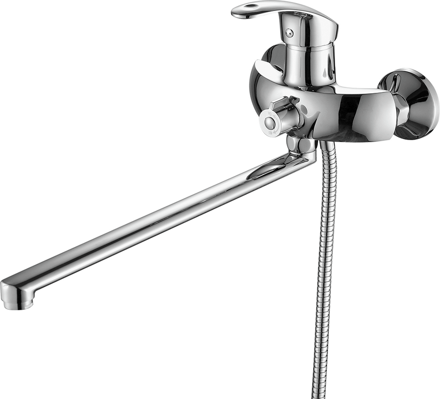 Смеситель с длинным изливом для ванны Fashun A2221 хром