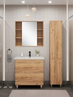 Тумба с раковиной SanStar Diva 80 напольная, Gold Kraft, раковина Фостер 80