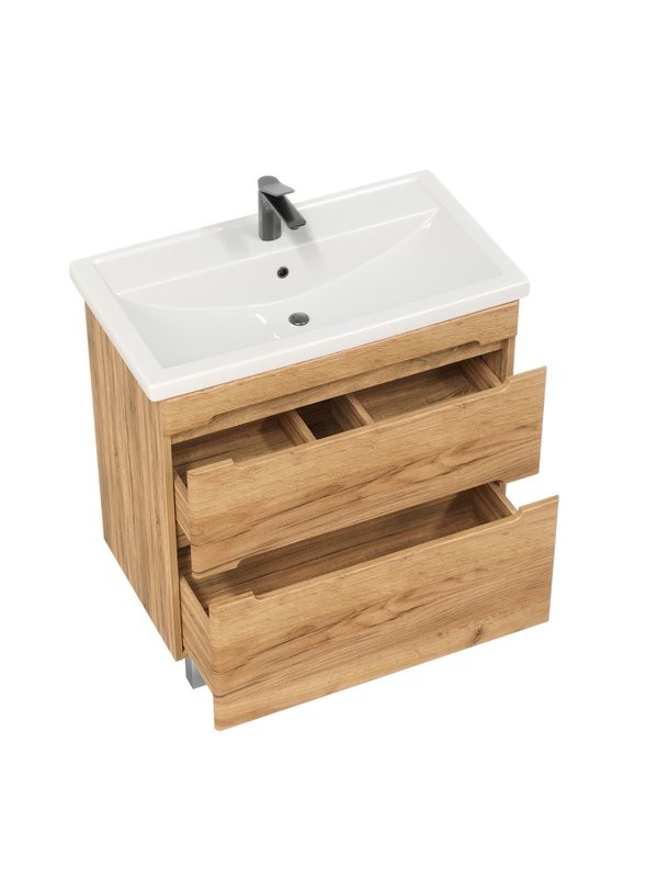 Тумба с раковиной SanStar Diva 80 напольная, Gold Kraft, раковина Фостер 80