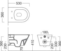 Комплект Унитаз подвесной KERAMA MARAZZI Plaza Modern PLMR.wc.02 безободковый, с микролифтом + Инсталляция + Кнопка