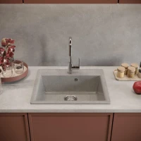 Мойка кухонная Domaci Палермо PR-565-003 серая Мойка кухонная Domaci Палермо PR-565-003 серая