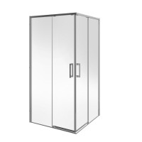 Душевой уголок KERAMA MARAZZI Lindo 100х100 см, профиль глянцевый хром, стекло прозрачное