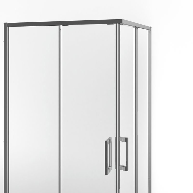 Душевой уголок KERAMA MARAZZI Lindo 100х100 см, профиль глянцевый хром, стекло прозрачное