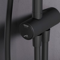 Душевая стойка AM.PM Gem F0790022 + Смеситель для ванны с душем AM.PM Tender F45A10022