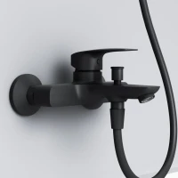 Душевая стойка AM.PM Gem F0790022 + Смеситель для ванны с душем AM.PM Tender F45A10022 Душевая стойка AM.PM Gem F0790022 + Смеситель для ванны с душем AM.PM Tender F45A10022