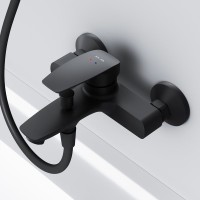 Душевая стойка AM.PM Gem F0790022 + Смеситель для ванны с душем AM.PM Tender F45A10022