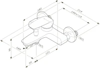 Душевая стойка AM.PM Gem F0790022 + Смеситель для ванны с душем AM.PM Tender F45A10022 Душевая стойка AM.PM Gem F0790022 + Смеситель для ванны с душем AM.PM Tender F45A10022