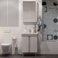 Мебель для ванной комнаты AQUATON Кантри 60 белый/дуб верона