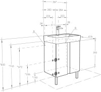 Мебель для ванной комнаты AQUATON Кантри 60 белый/дуб верона