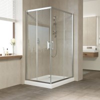 Душевой уголок Vegas Glass ZA-F Tur Novo 110*100 08 01 профиль глянцевый хром, стекло прозрачное
