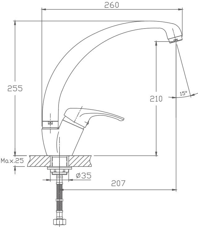 Смеситель для кухни Haiba HB4113-11