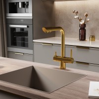 Смеситель для кухни Wasserkraft A8387 матовое золото