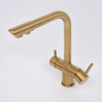 Смеситель для кухни Wasserkraft A8387 матовое золото