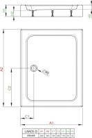 Поддон для душа Radaway Laros D 80x90 с сифоном