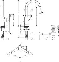 Смеситель для раковины Hansgrohe Rebris E 72576000 хром