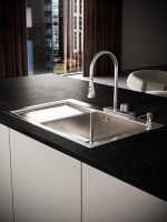 Мойка кухонная РМС MRK-7851R R c дозатором, серый