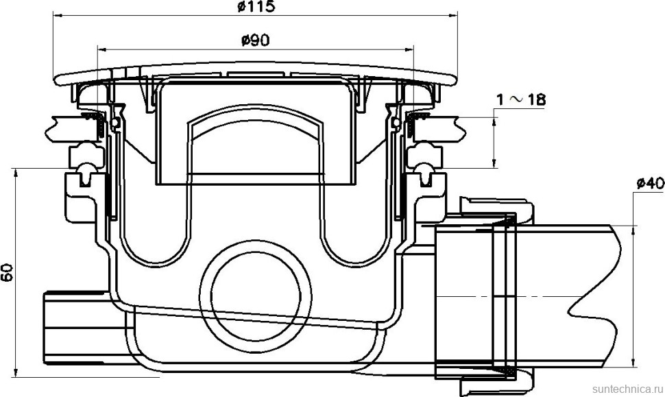 Поддон для душа RGW Style KV 80x80 с сифоном