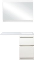 Тумба с раковиной Style Line Даллас 110 Люкс Plus напольная, белая, эмаль R