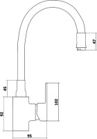Смеситель для кухни Славен Коттедж Ф СЛ-ЦВ-Ф27 с гибким изливом
