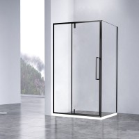 Душевой уголок Vincea Slim-N VSR-4SNP1012CLB 120х100, профиль черный, стекло прозрачное