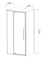 Душевой уголок Vincea Slim-N VSR-4SNP1012CLB 120х100, профиль черный, стекло прозрачное