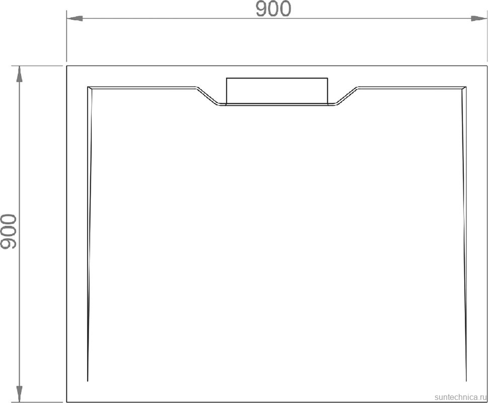 Поддон для душа RGW Stone Tray STE MB 90x90, черный мрамор