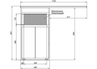 Тумба с раковиной Aquanet Токио 48 1 ящик, 2 двери L