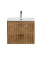 Тумба с раковиной BelBagno Due 50 ручки матовый атласный никель, rovere nature