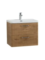 Тумба с раковиной BelBagno Due 50 ручки матовый атласный никель, rovere nature