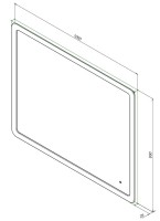 Зеркало Aquanet Ирис 100х80 с подсветкой