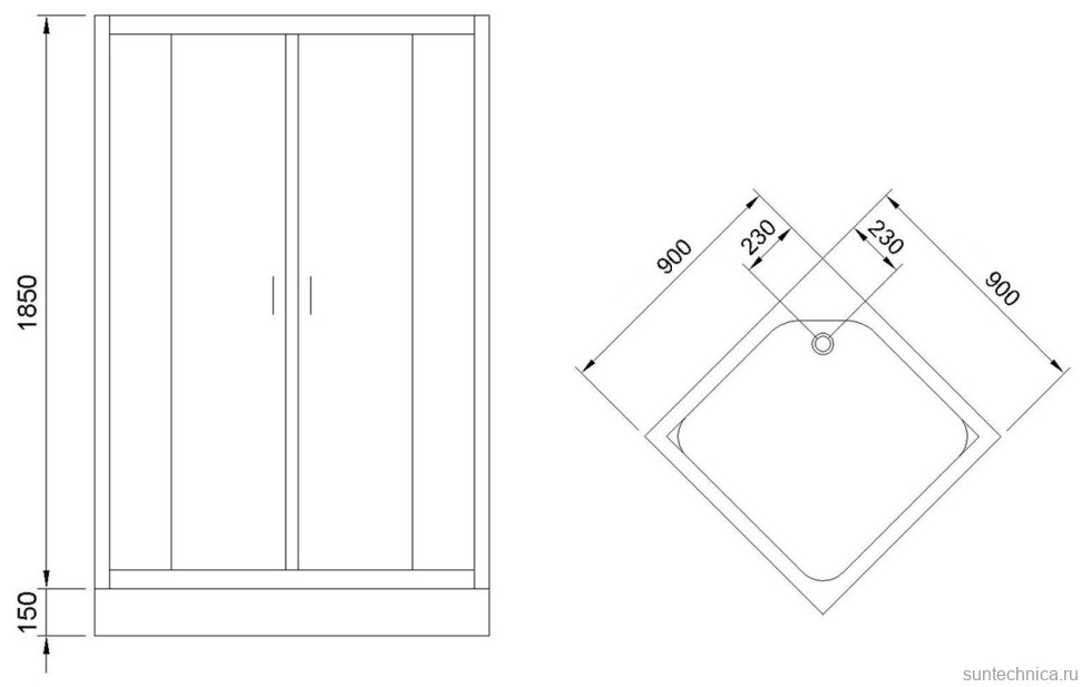 Душевой уголок Royal Bath HP RB 90HP-C