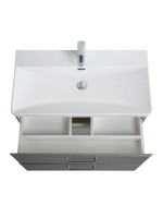 Тумба с раковиной BelBagno Due 80 ручки хром полированный, сатин