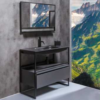 Мебель для ванной Armadi Art Loft 120 антрацит, напольная