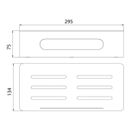 Полка Lemark SHELF LINE 9772044 черный Полка Lemark SHELF LINE 9772044 черный