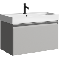 Тумба под раковину без столешницы Aqwella Pure 80 серый туман