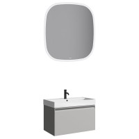 Тумба под раковину без столешницы Aqwella Pure 80 серый туман