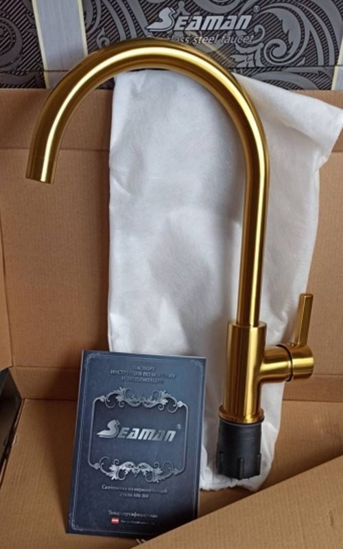 Смеситель для кухни Seaman Barcelone SSL-5815 gold satin