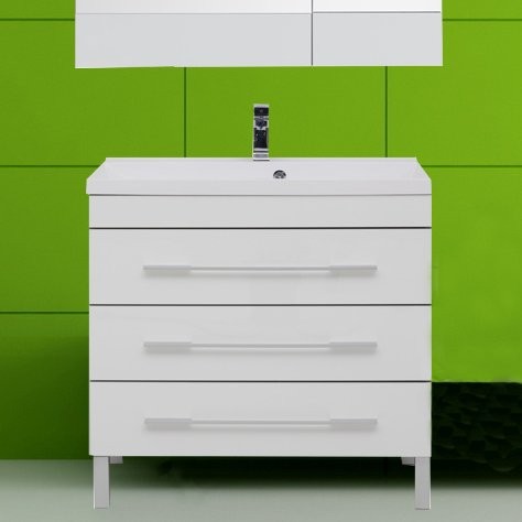 Тумба с раковиной Aquanet Верона 90 белая