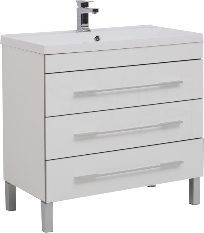 Тумба с раковиной Aquanet Верона 90 белая