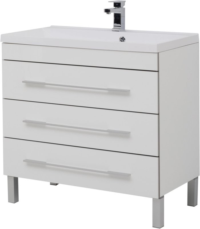 Тумба с раковиной Aquanet Верона 90 белая