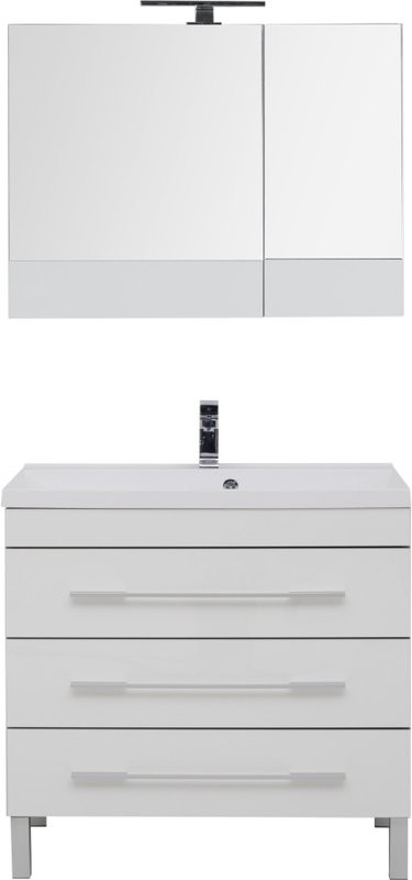 Тумба с раковиной Aquanet Верона 90 белая