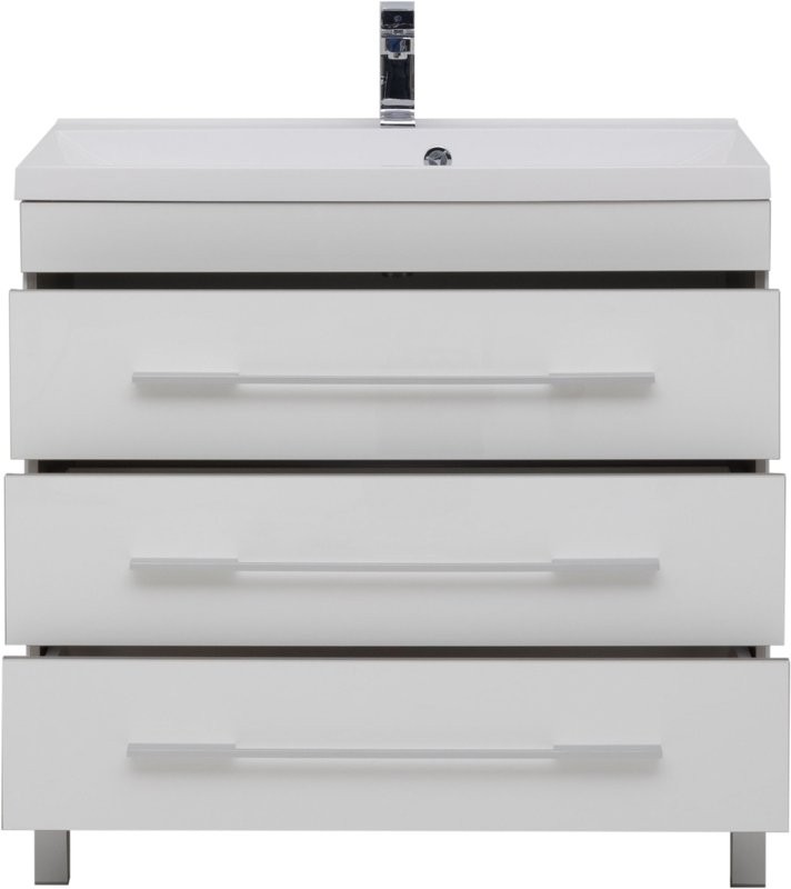 Тумба с раковиной Aquanet Верона 90 белая