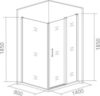 Душевой уголок Good Door Infinity WTW+SP-C-CH 140x80 + очиститель для стекол